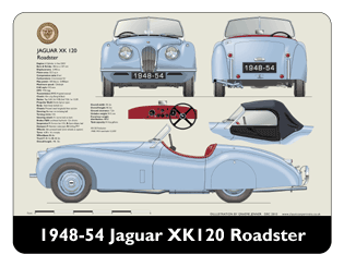 Jaguar XK120 Roadster (disc wheels) 1948-54 Mouse Mat